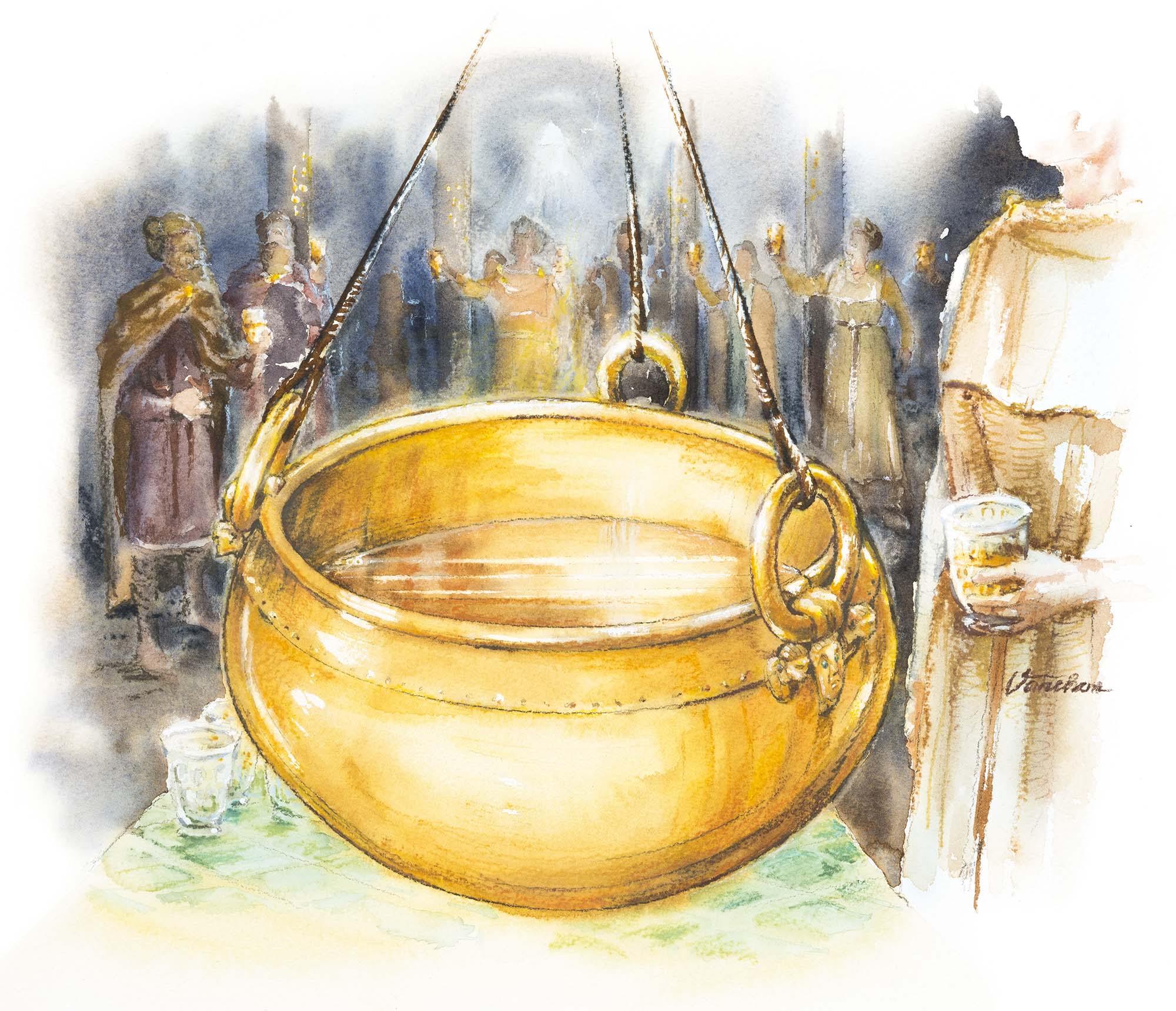 The bronze cauldron of Västra Vång (Client: Ronneby municipality)