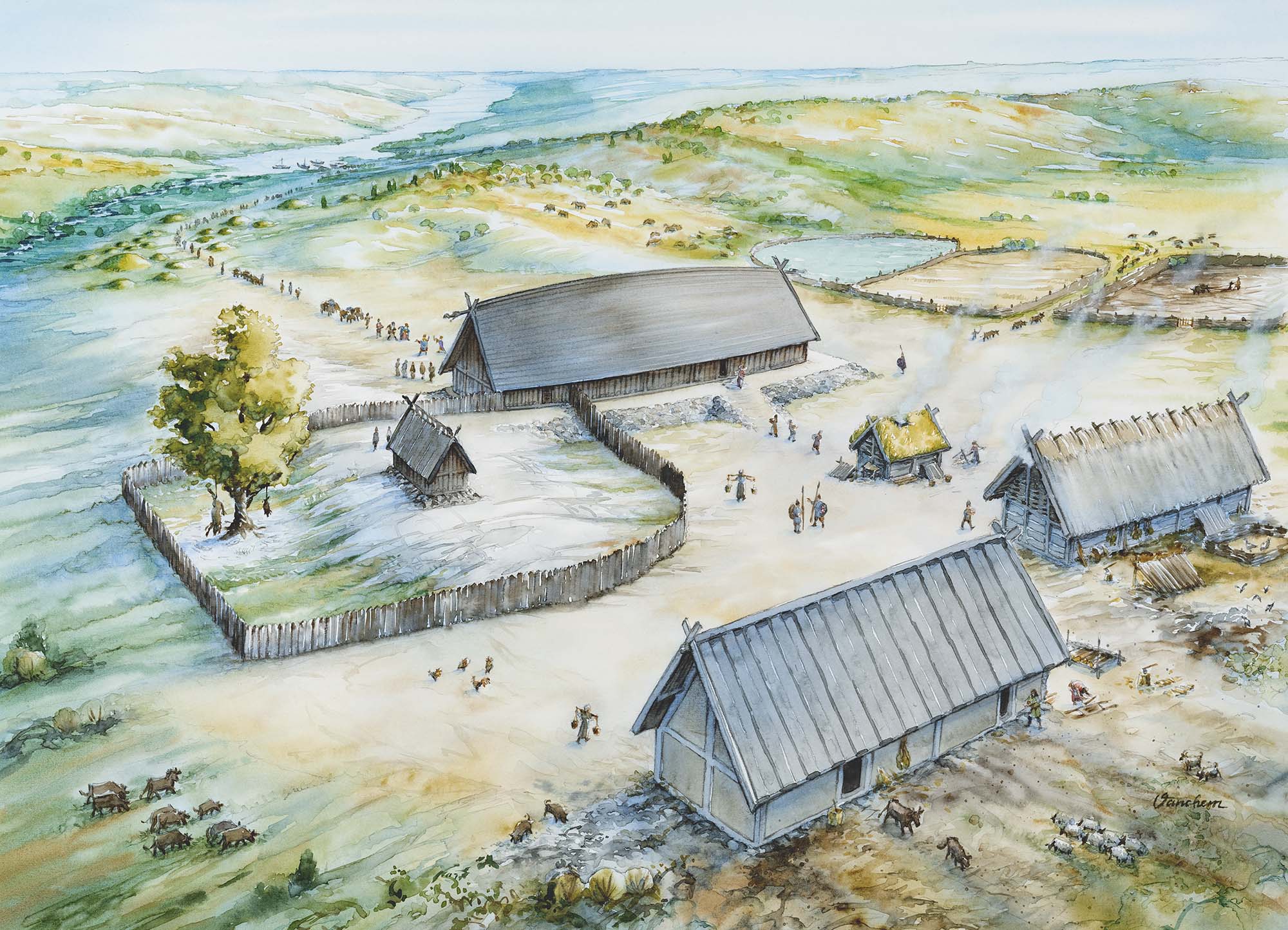Sätuna manor during the late Viking Age (Client: Sigtuna Museum)