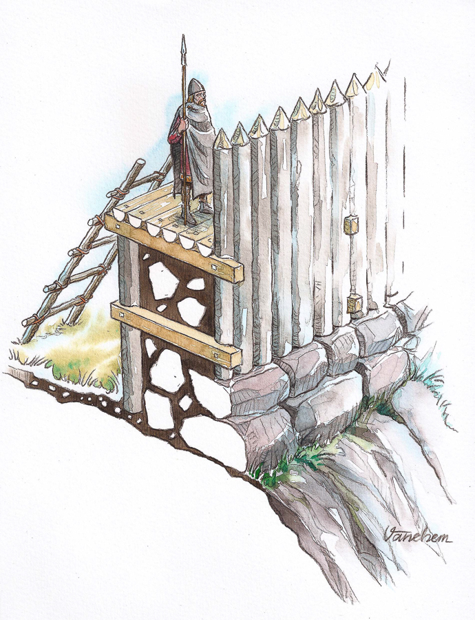 Construction principles of Iron age hillfort (Client: The County Administrative Board of Västmanland, Sweden).