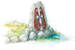 Rune stone in color (Client: Uppdrag Arkeologi/The Municipality of Ekerö, Sweden).