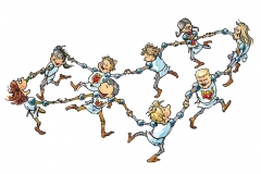 School for Knights - Party in the Castle (Client: Bonnier Carlsen Publishing House, Sweden).
