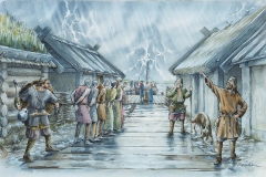 Darkride stage design for the Birka scene (Client: The Viking Museum).