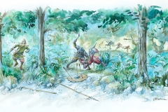 Darkride stage design for the Patzinak´s Assault scene (Client: The Viking Museum).