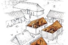 Viking Age farmhouses (Client: Bonnier Carlsen Publishing House, Sweden).